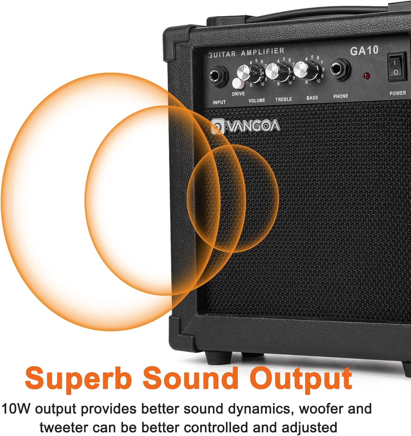 Vangoa Electric Acoustic Guitar Amp 10 Watt Guitar Amplifier Portable Built in 5.5 inch Speaker