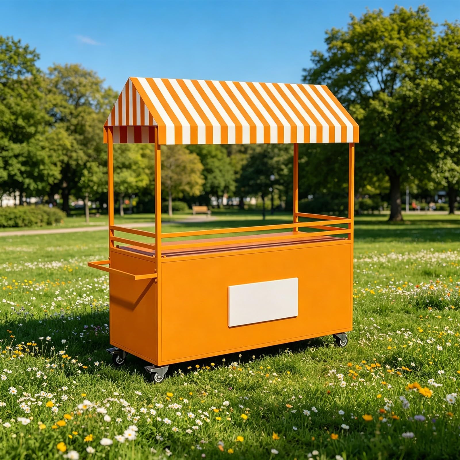 Mobile Vendor Cart with Canopy