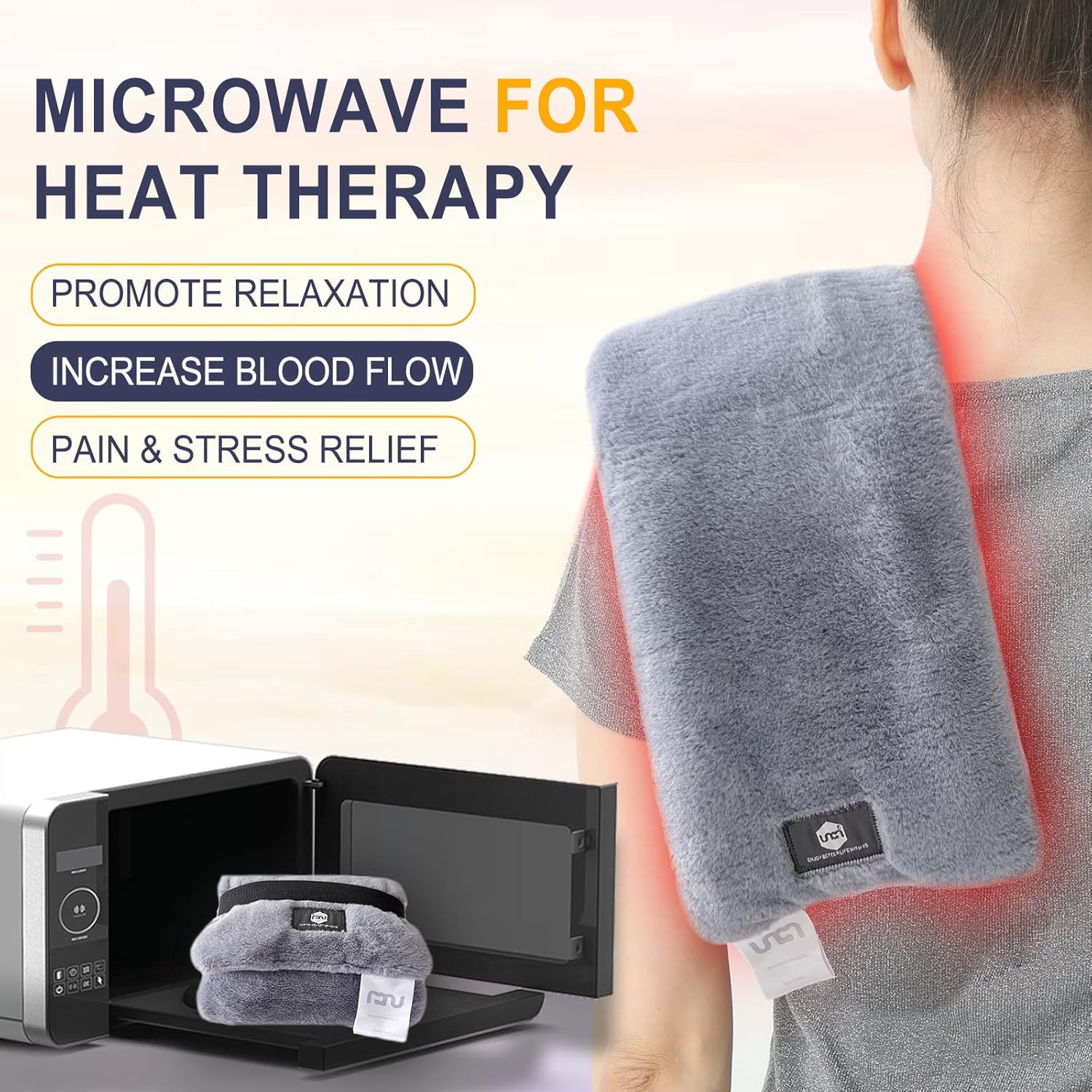 Buy UNCN Microwavable Heating Pads 17*7 Microwavable Heat Pack for Pain