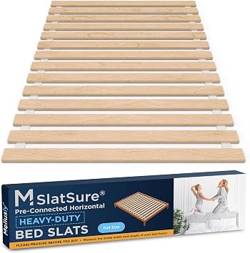 Meliusly SlatSure Heavy-Duty 54x75 Full Bed Slats to Prevent Sagging