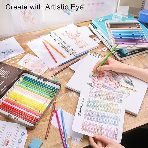 Miniatura 5 de Artisto Lápices de colores de alta calidad, minas de núcleo suave de 0.150 in, colores ricos y vibrantes, mezclables, perfectos para artistas