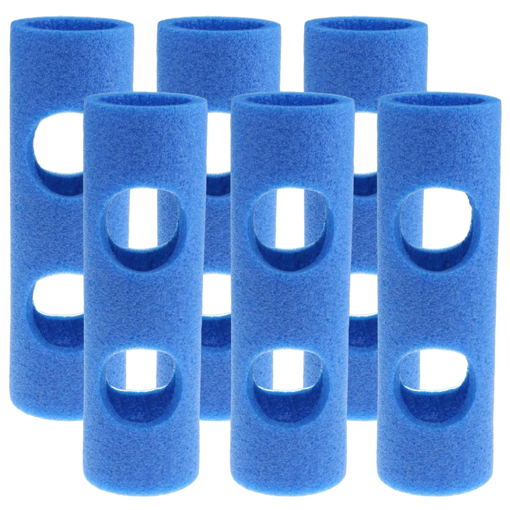 6 Stück 2, 56 x 11, 81 Zoll Leichter Schaumstoff-Poolnudelverbinder mit 2 Löchern, praktische Schwimmtrainingshilfen für Kinder und Erwachsene