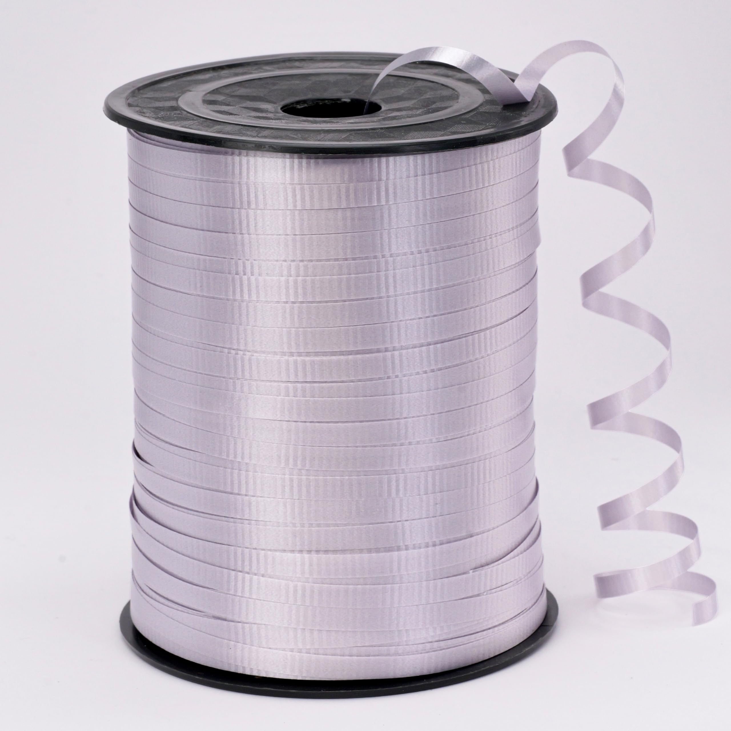 sxvblly 500 Yards Silver Crimped Curling Ribbon Balloon String Ribbon for Gift Wrapping Birthday Party Florist Supplies Festive Crafts Wedding Decorations