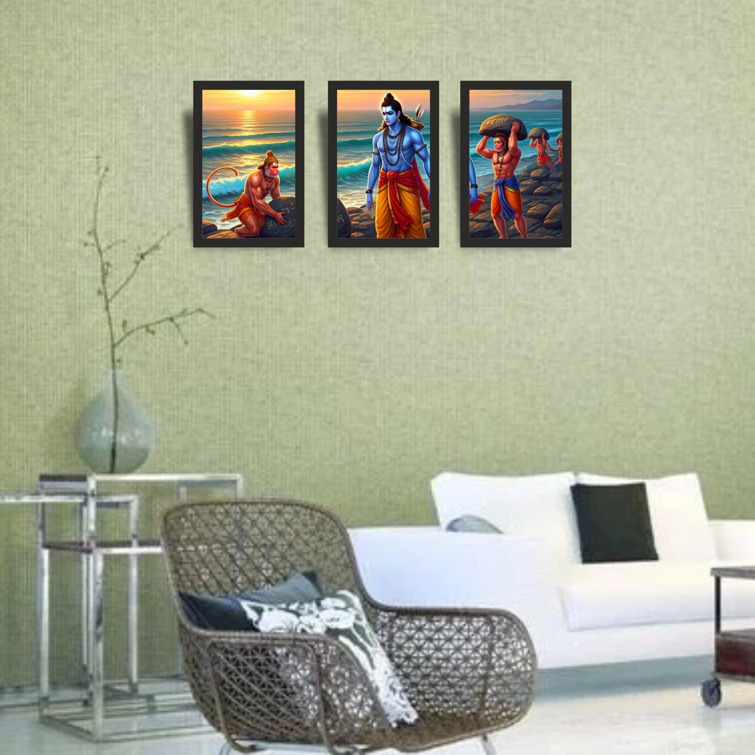 Ram Setu Wall Art Frame Set of 3