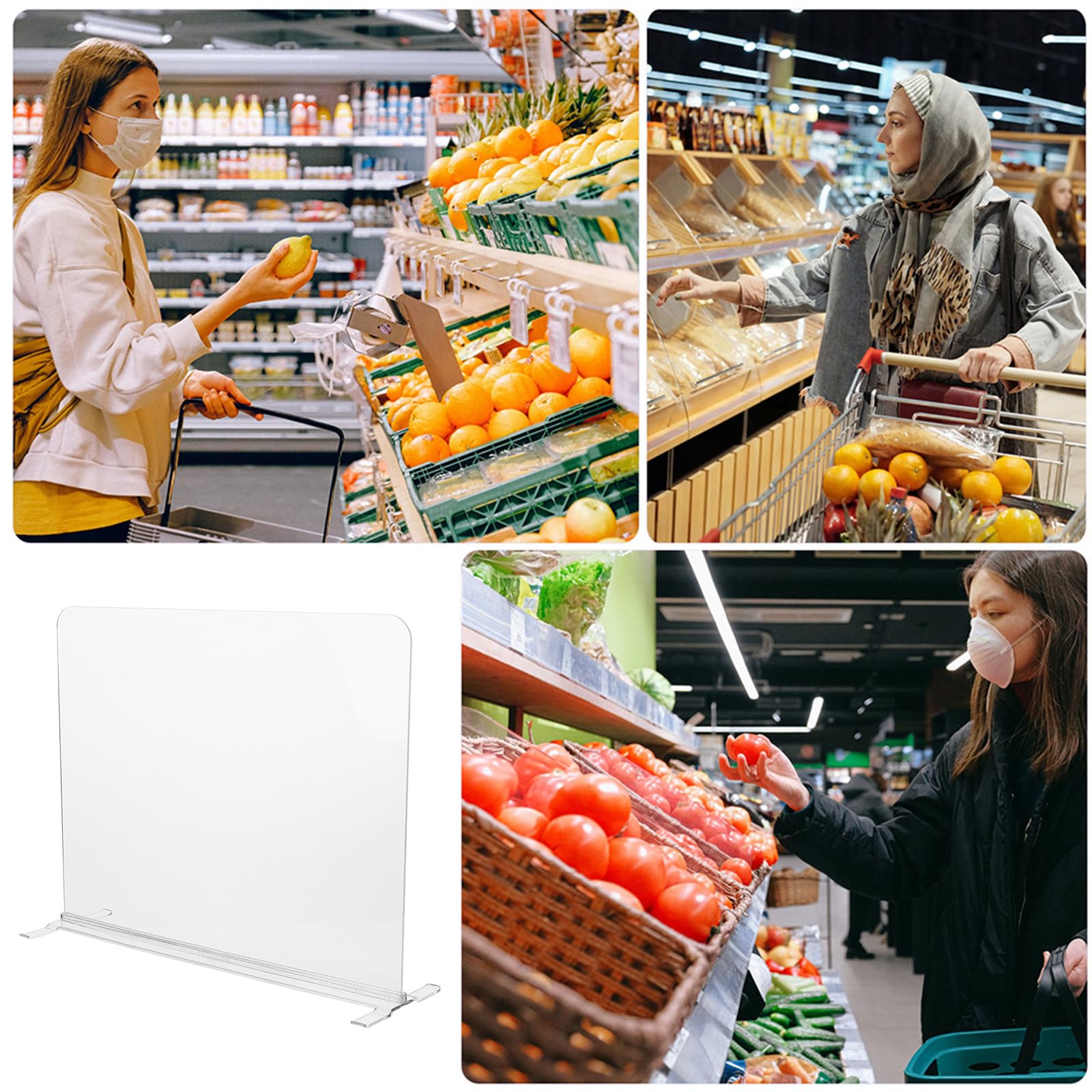 Divisores de Estantería Acrílico Transparente 4 Piezas Organizador para Armario Flexible y Desmontable Adecuado para Dormitorio y Tiendas de Conveniencia