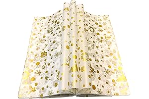 Christmas Parchment Paper | Gold Dot Wax Paper Roll for Christmas Baking Wrapping