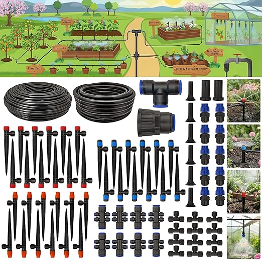 Abakuku Drip Irrigation Kit: Versatile & Quick-Connect for Home Gardening
