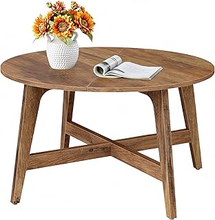 VASAGLE MAEZO Collection - Round Coffee Table, 31.5-Inch Center Table, T...