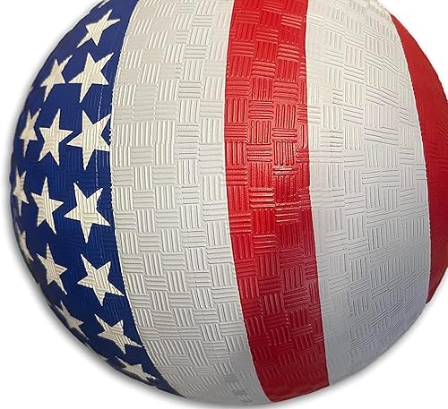 Miniatura 3 de Toys+ Bola de juegos de Estados Unidos con la bandera americana Dodge Ball, Kickball de 8.5 pulgadas