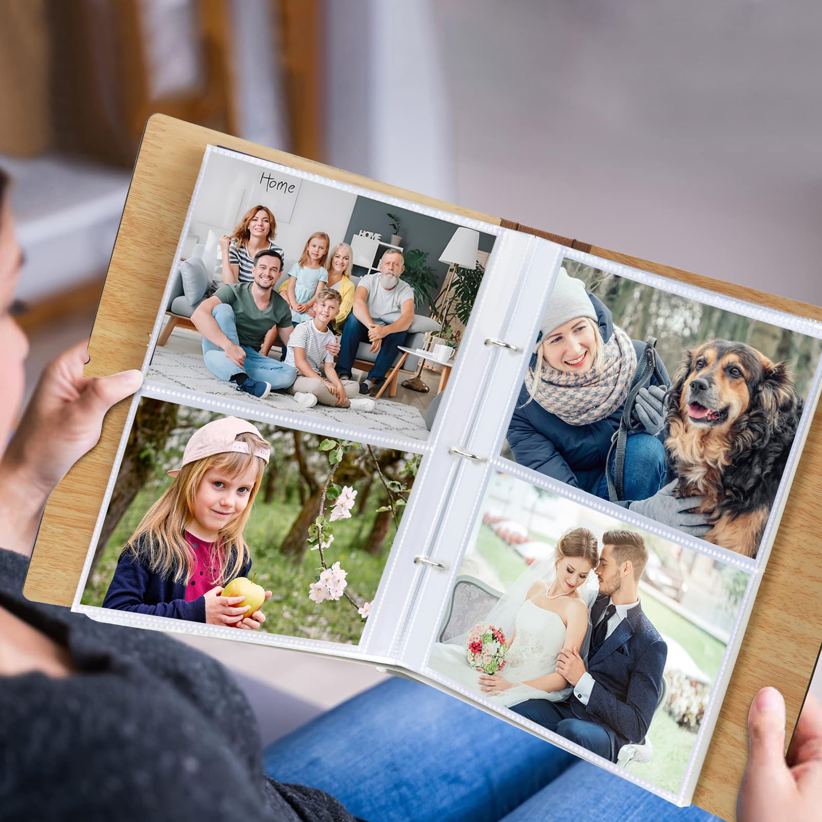 ZEEYUAN Album Fotografico 13x18 per 200 Foto con copertina rigida, ideale per album di nozze, fotolibri di famiglia e ricordi di viaggio