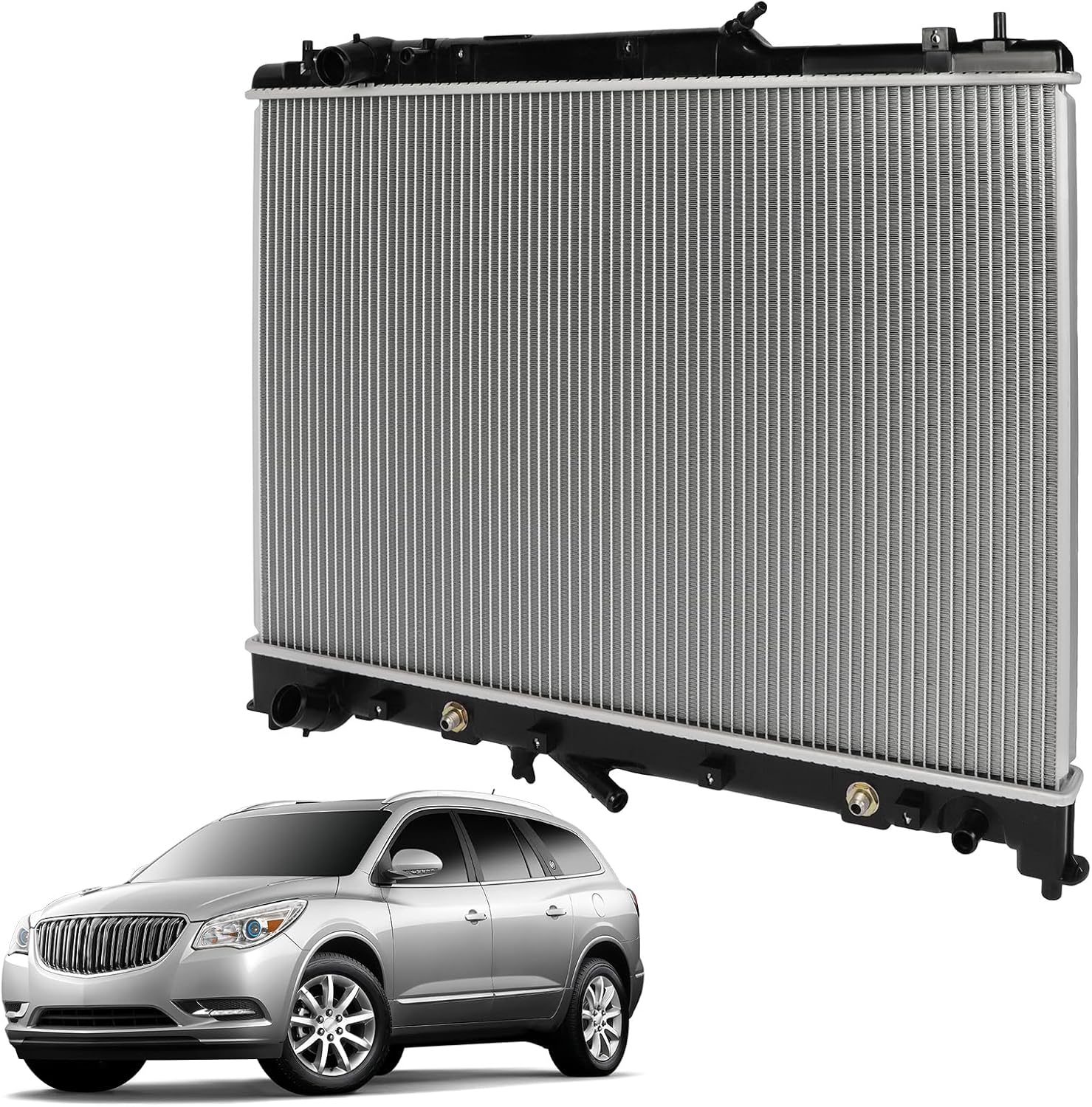 OCPTY 2986 Engine Coolant Radiator Compatible with Mazda CX-9 CX9 2007 V6 3.5L, 2008-2015 V6 3.7L, Automatic Trans,Replace# 2898,253104D901,253104D902 Car Radiators Automotive Aluminum Core Radiator