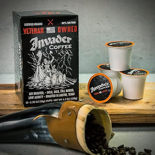 Miniatura 10 de Invader Cápsulas K-Cup de chocolate mexicano café tostado al aire comercio justo propiedad y operación de veteranos lotes pequeños café 100 arábica