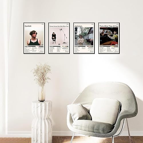 Miniatura 5 de BcoMfy Jack Harlow - Póster de rapero para habitación, estética, edición limitada, arte de decoración musical HD para dormitorio (juego de 4, 8 x 12