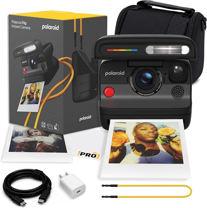 Polaroid Flip Instant Camera in Black
