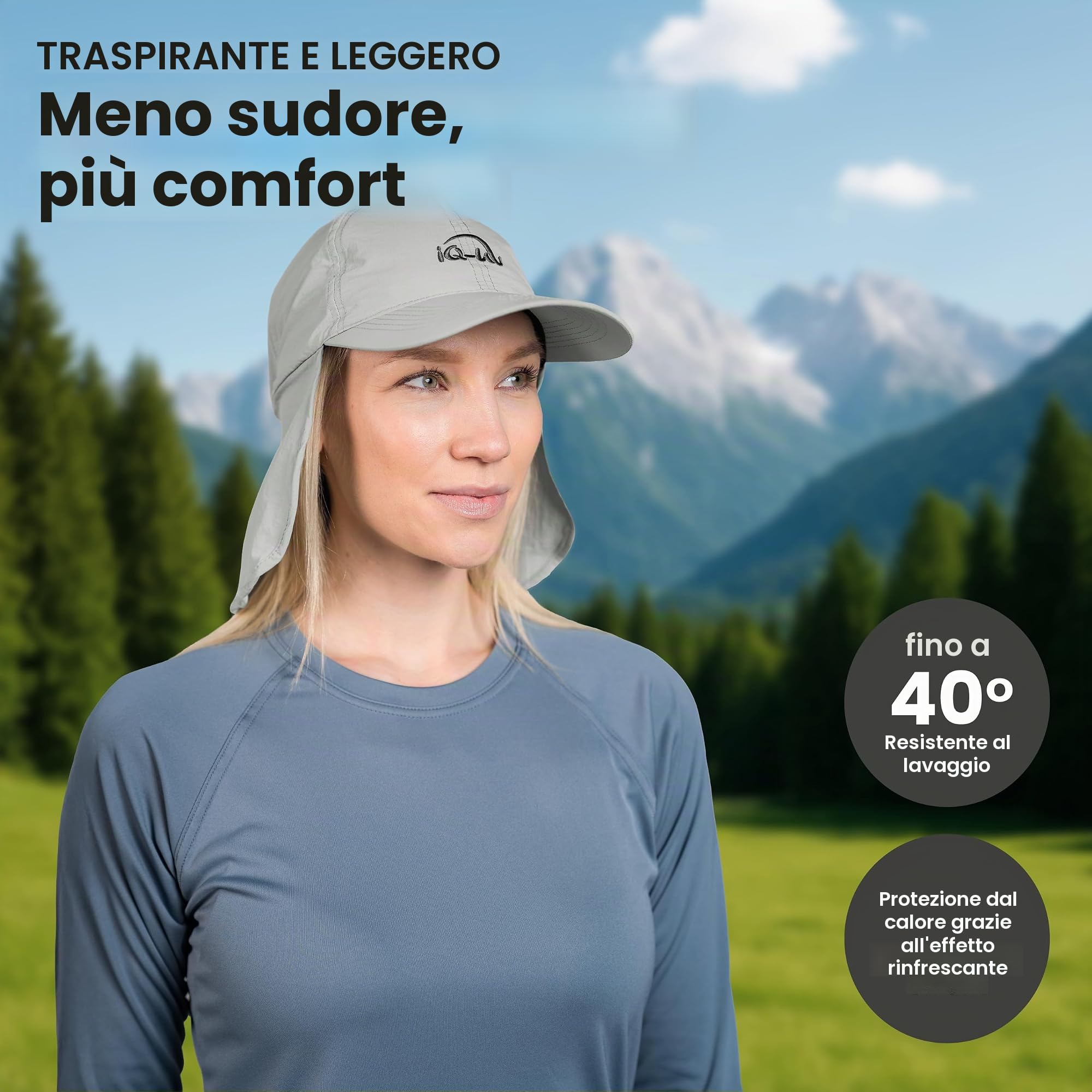 iQ-UV Protezione UV per il collo UPF 50+