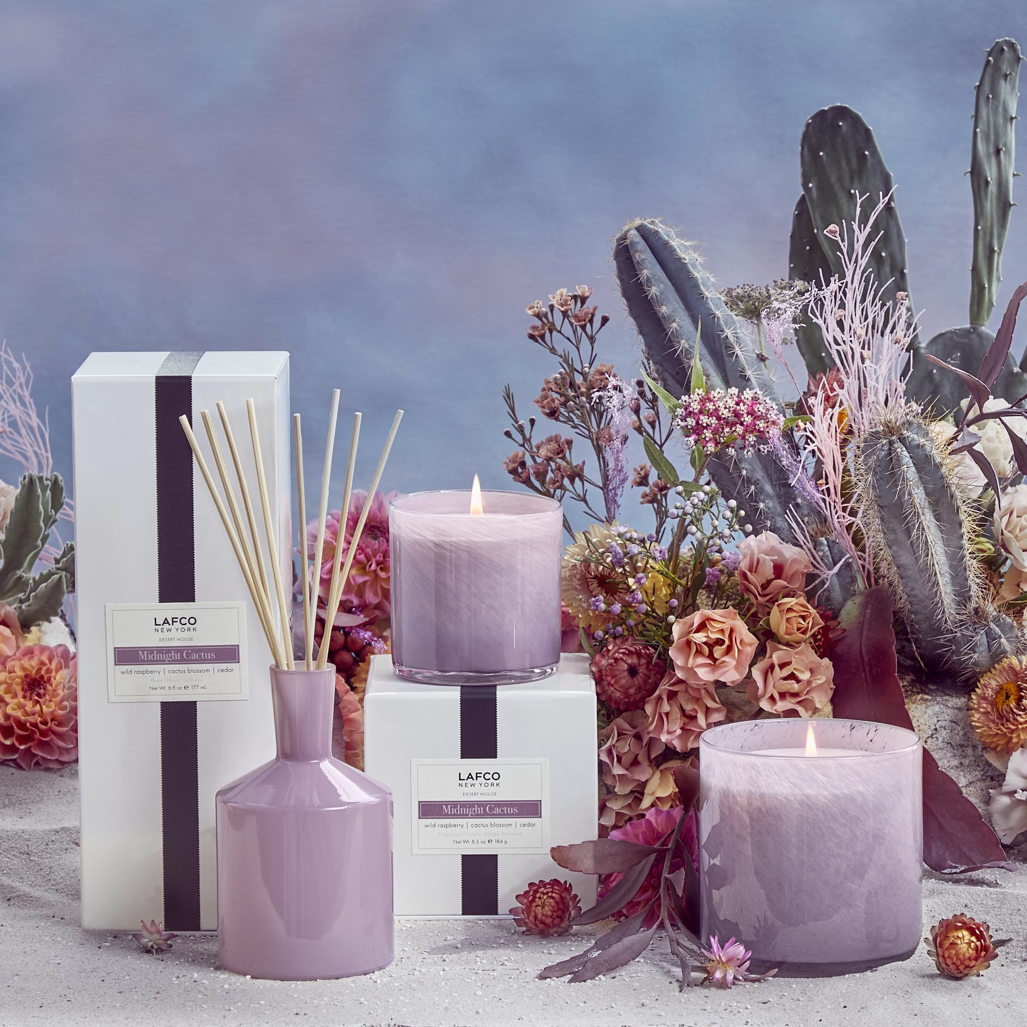 Amazon.com: LAFCO New York Classic Reed Diffuser, Midnight Cactus
