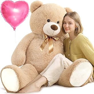 MaoGoLan 4ft Large Teddy Bear Giant Stuffed Animal for Girlfriend Wife Daughter, 47 inch Cute Bear Plush for Girls Women Valentine's Day Plush Teddy Toys Gifts for Her, Kids Baby Shower Decorations