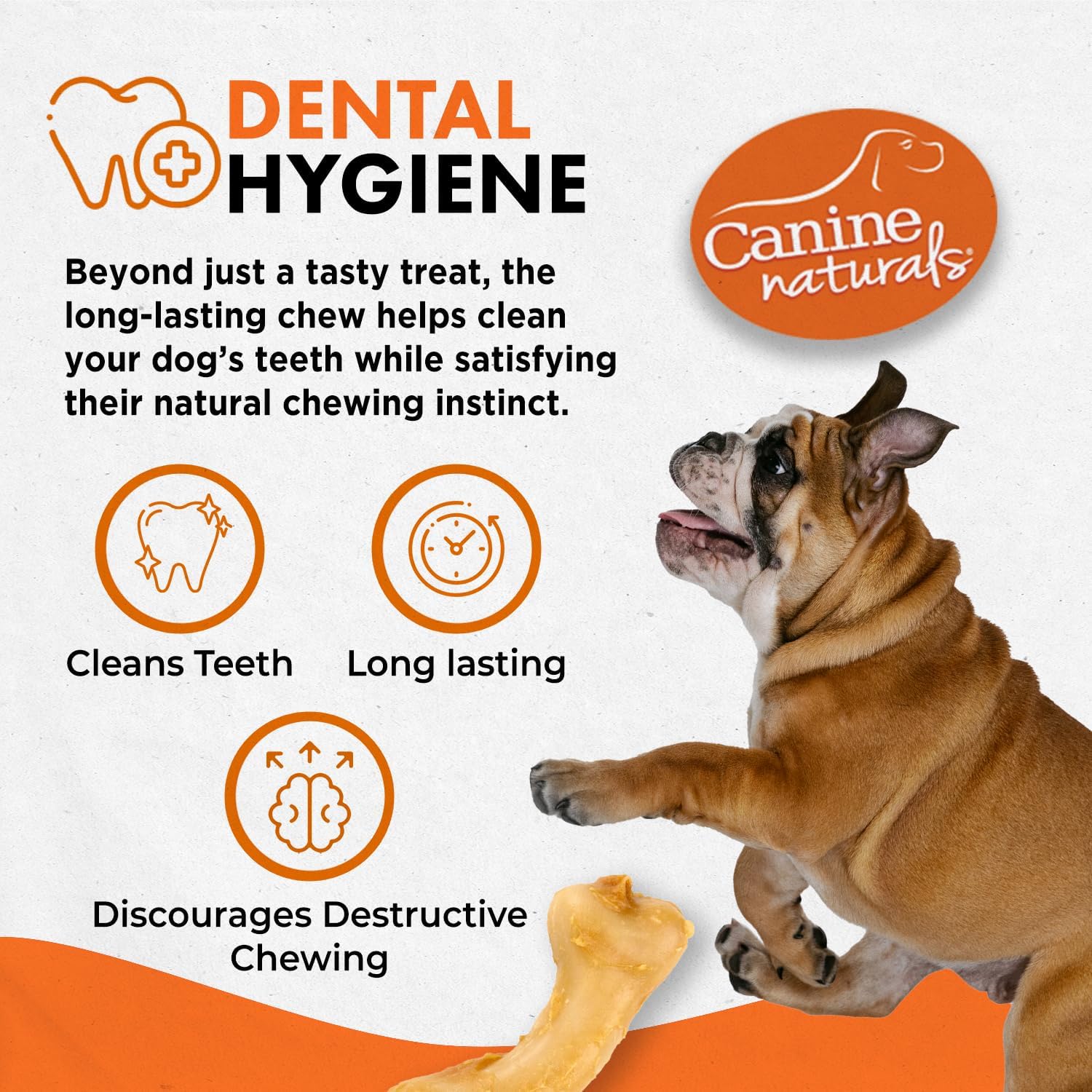 Canine Naturals IrresistiBONES Long Lasting Puppy Chicken and Rice Chew - Made with USA Chicken - All Natural - Added DHA for Healthy Growth - 6 Pack image 5