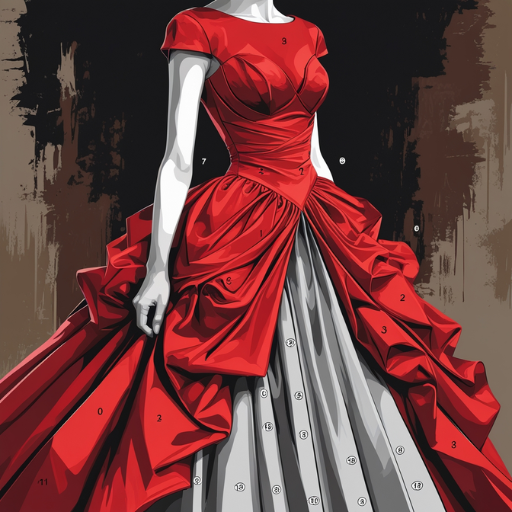 Gown Color by Number Book Gown