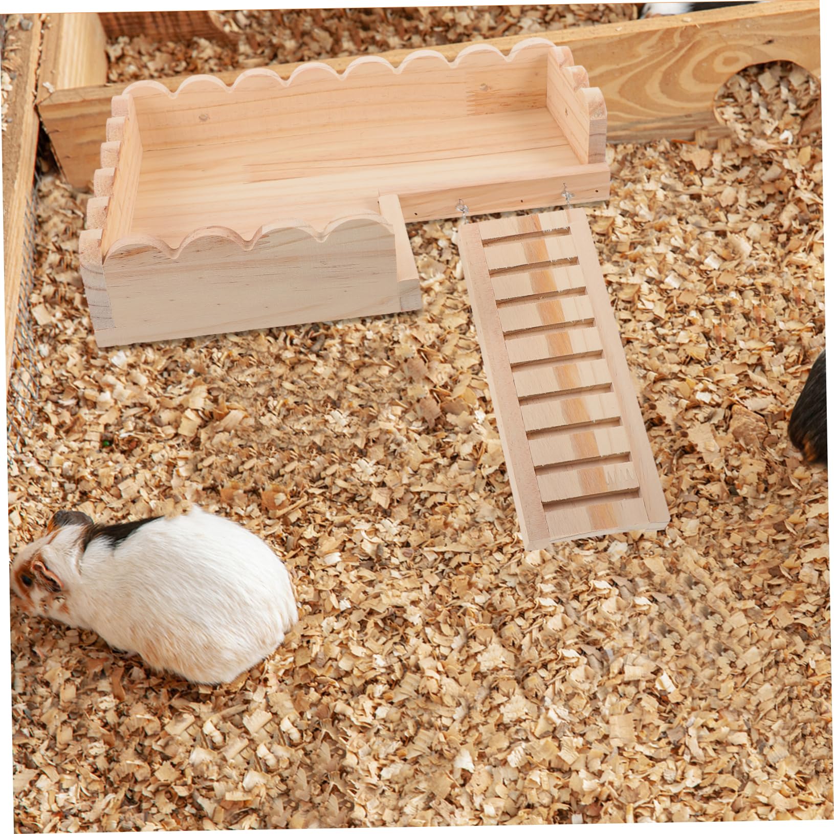 Toyvian Hamster Holzplattform aus Massivholz als Käfig Zubehör