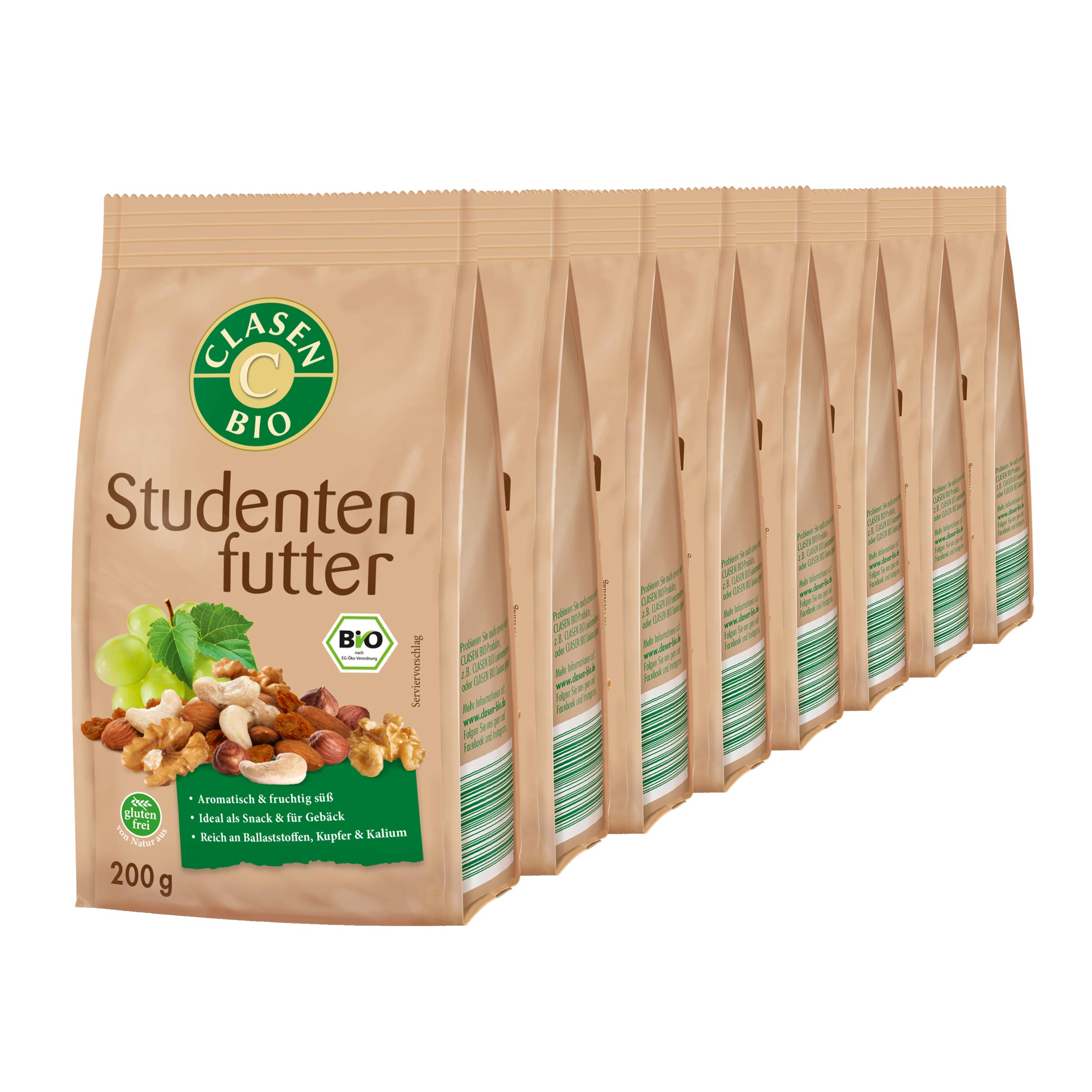 8x CLASEN BIO Studentenfutter - 200g