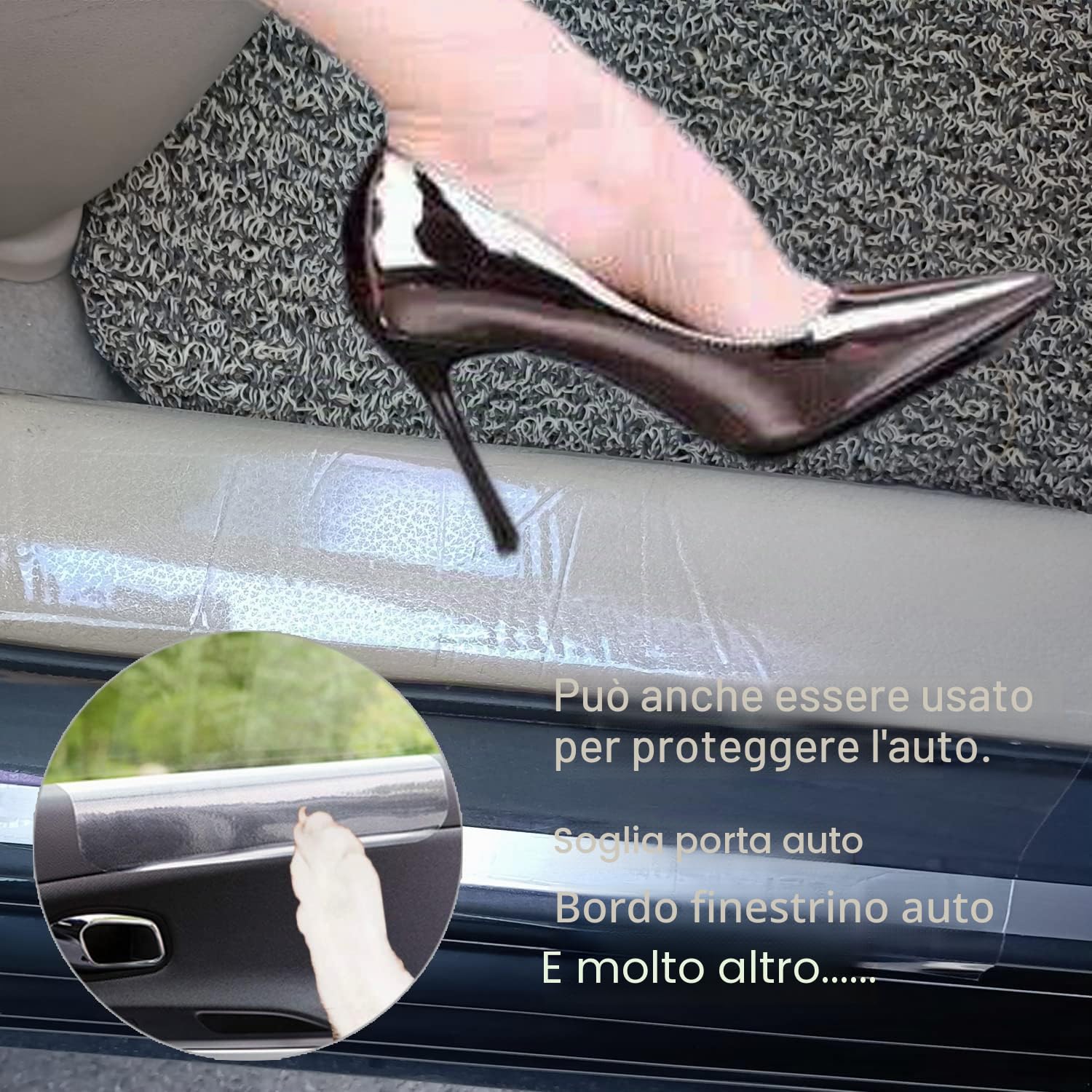 Protezione Antigraffio per Porta - Protegge Mobili e Pareti Con Copertura Trasparente di Alta Qualità, Resistente ai Graffi, Grande Protezione in Vinile