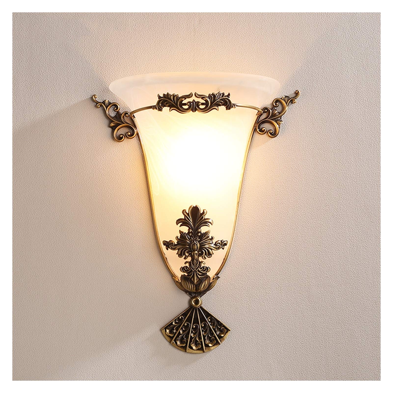 YNIYUJKL Wall Lamp, Wall Lamp Simple Copper Wall Lamp Living Room Background Wall Light Indoor Bedside Wall Lamp Light Retro Wall Mounted E27 Lamps For Aisle Staircase Corri