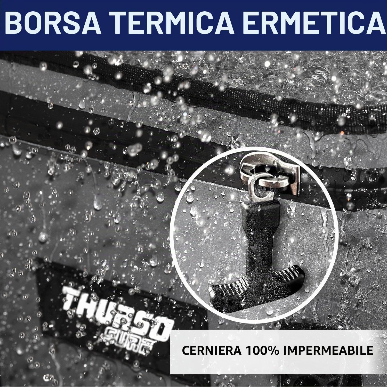 THURSO SURF Borsa refrigerante per ghiaccio portatile da 24 lattine - Isolamento a tenuta stagna e impermeabile a tenuta stagna con cerniera galleggiante per viaggi Campeggio Kayak Paddleboard
