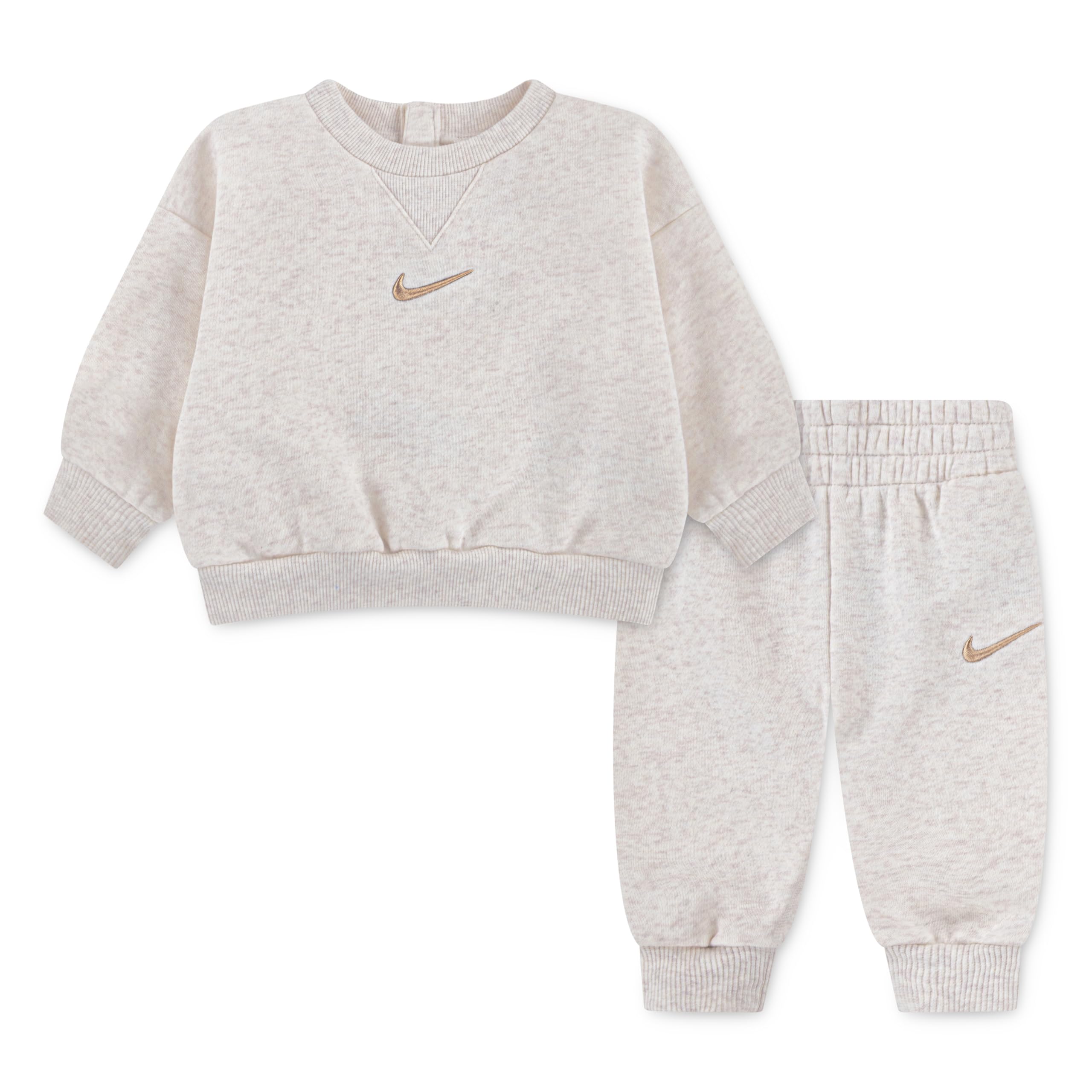 Nike Unisex Infant Ivory Kids Essential Fleece Tracksuit In 6 Months By Childsplay Clothing