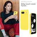 YATWIN Silicone Back Case for Google Pixel 8A, Soft-Touch Phone Back Cover for Google Pixel 8A - Yellow gallery image