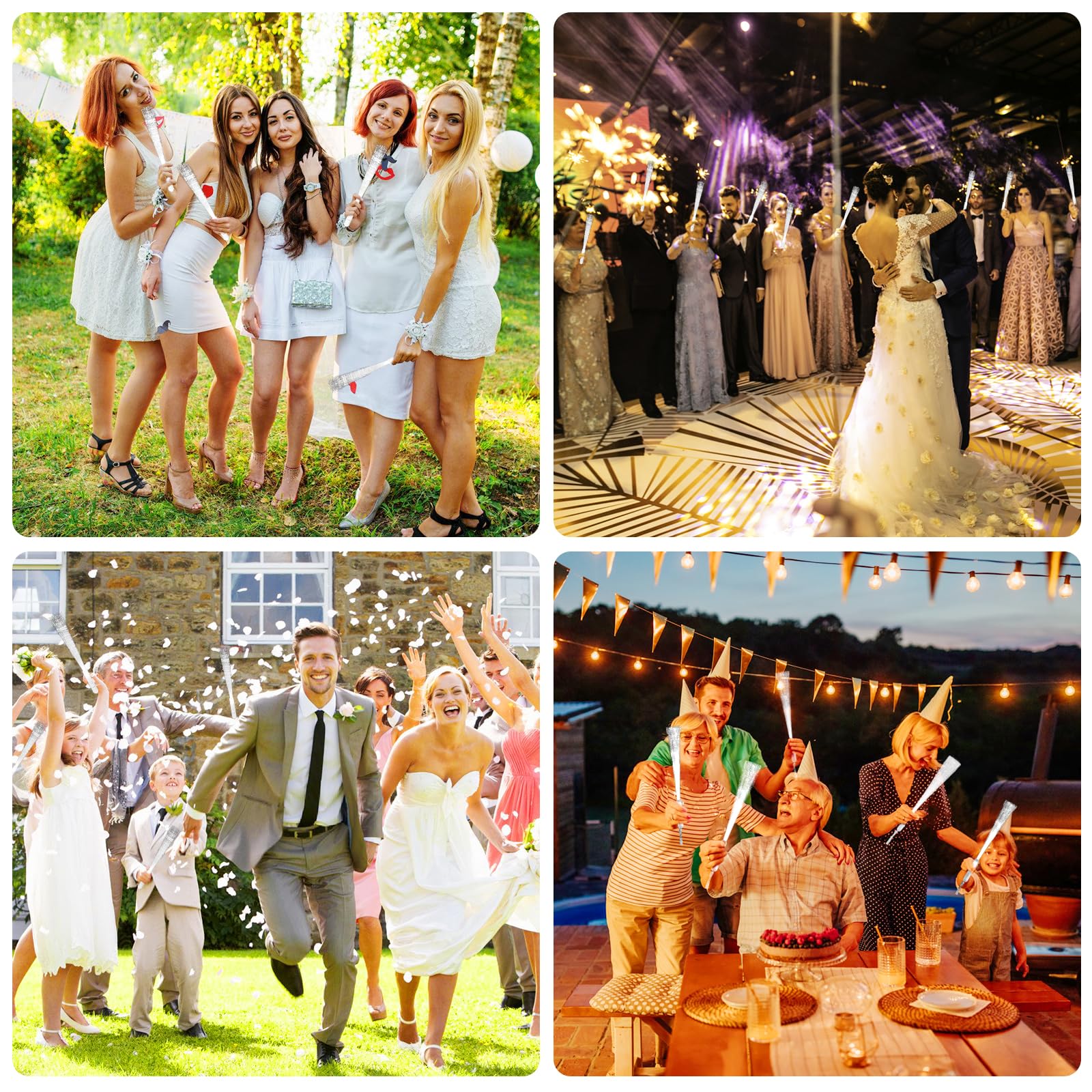 Vegena Set di 30 barre luminose a LED in fibra di vetro, per matrimoni, 3 modalità, barre luminose a LED, in fibra di vetro, per feste e concerti