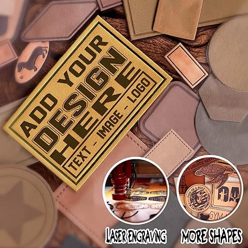 Miniatura 6 de Custom Leather Patch Trucker Hat for Men & Women - Personalized Text & Photo Baseball Cap Laser Engraved.