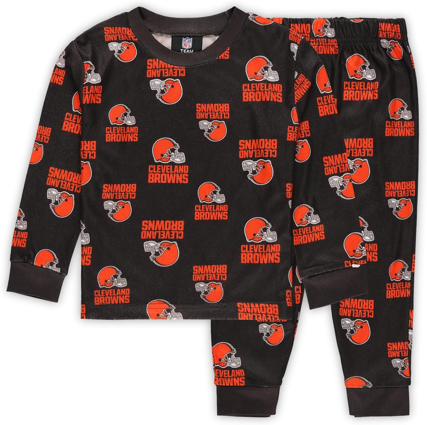 Outerstuff Toddler NFL All-Over-Print Long Sleeve T-Shirt and Pants Sleep Set