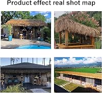2. Generációs Műpálma Gyékény Tetőpanel - 30 db Sárga, PE Anyagú, Időjárásálló, Karbantartásmentes Tiki Bár, Kerti Pavilon, Hawaii Stílusú  7