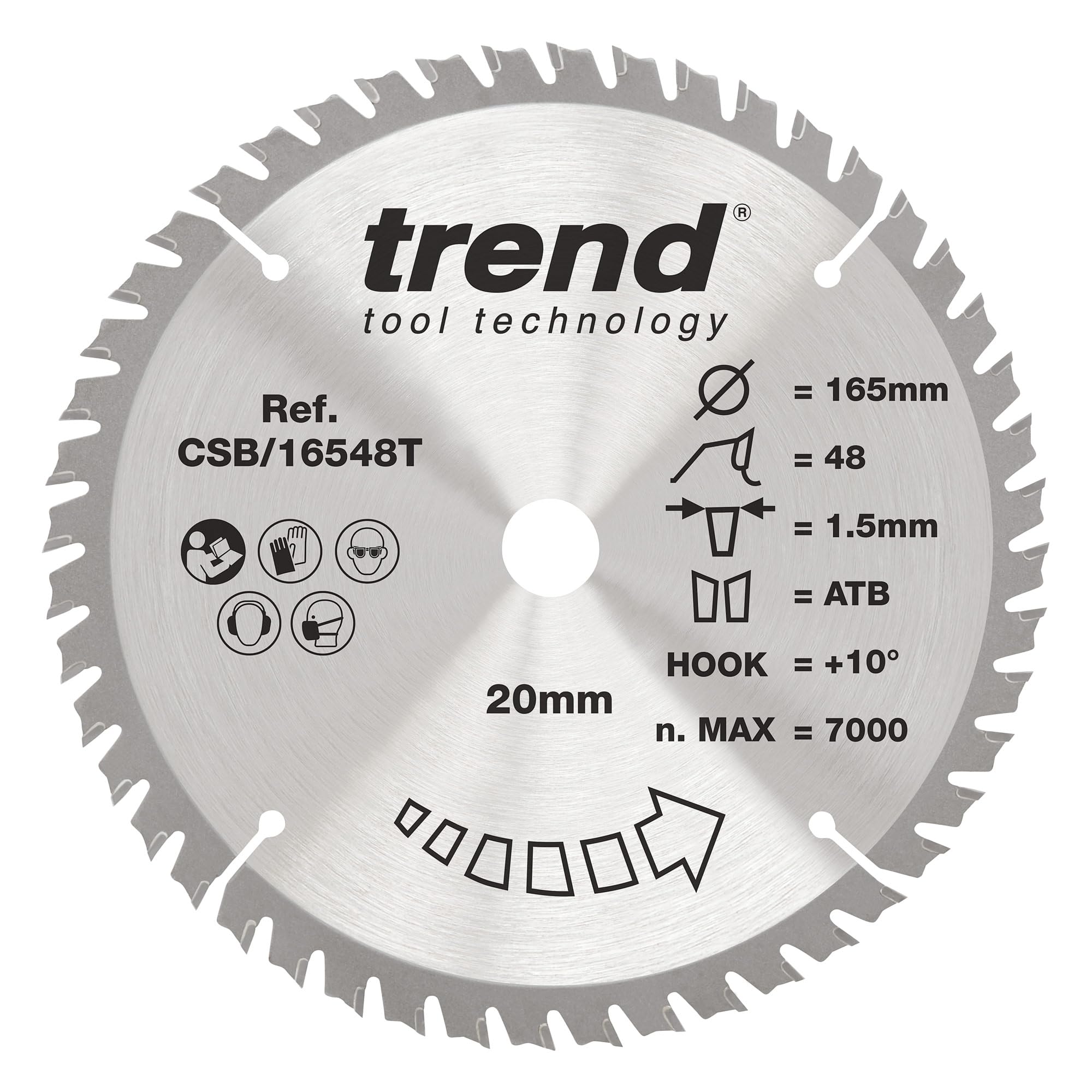 CSB/16548T - Trend Wood Cordless Circular Saw Blade 165mm x 20mm x 48T