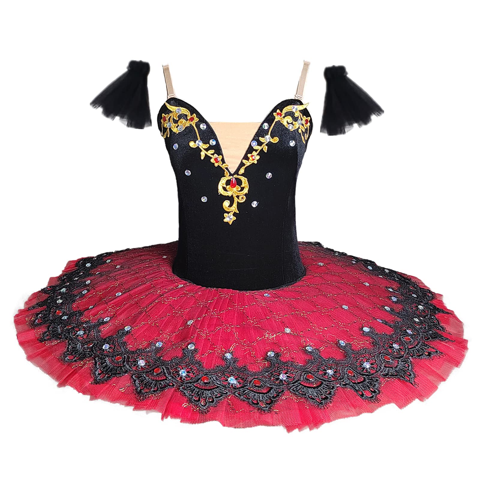 Girl's White Swan Lake Ballet Costume Puffy Skirt Ballet Tutu Dress for Women