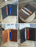 Vista 9 de Handcrafted Genuine Leather Wallets, Minimalist Cardholders, and Passport Covers, Handmade Gift