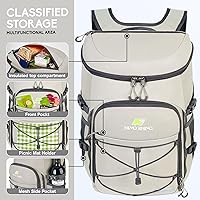 Vista 6 de N NEVO RHINO Mochilas Enfriadoras Aisladas a Prueba de Fugas 36/54 Latas, Mochila Enfriadora Aislada Portátil Ligera Impermeable para Hombres