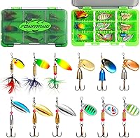 FONMANG 2026 New Spinnerbaits: Bass Trout Fishing Lures for Freshwater Saltwater - Pike Salmon Walleye Crappie, Multiple Weights