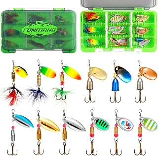 FONMANG 2026 New Spinnerbaits: Bass Trout Fishing Lures for Freshwater Saltwater - Pike Salmon Walleye Crappie, Multiple Weights