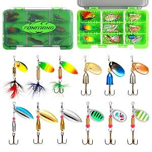 FONMANG Fishing Lure Spinner Baits Set