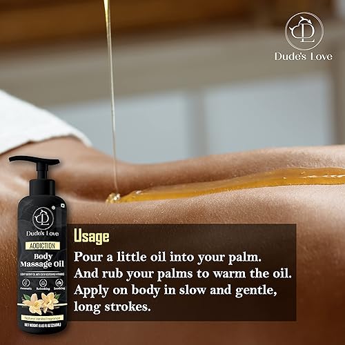 Miniatura 6 de Orgánico - Aceite de masaje comestible de vainilla para cuerpo completo, sin manchas y no pegajoso, con aceite de coco fraccionado, vainilla y