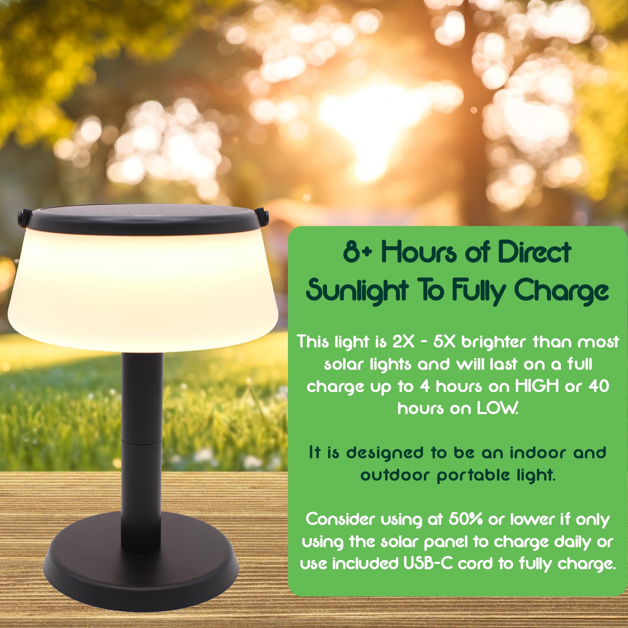 Indoor Freestanding Solar Lamp LIGHT No.1 Portable Outdoor Lamp