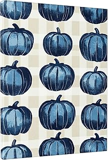 Navy Pumpkin Canvas Wall Art, Blue Fall Pumpkin Poster Prints, Rustic Autumn Decor For Living Room, Bedroom, Kitchen, Unframed 16x20 Inch