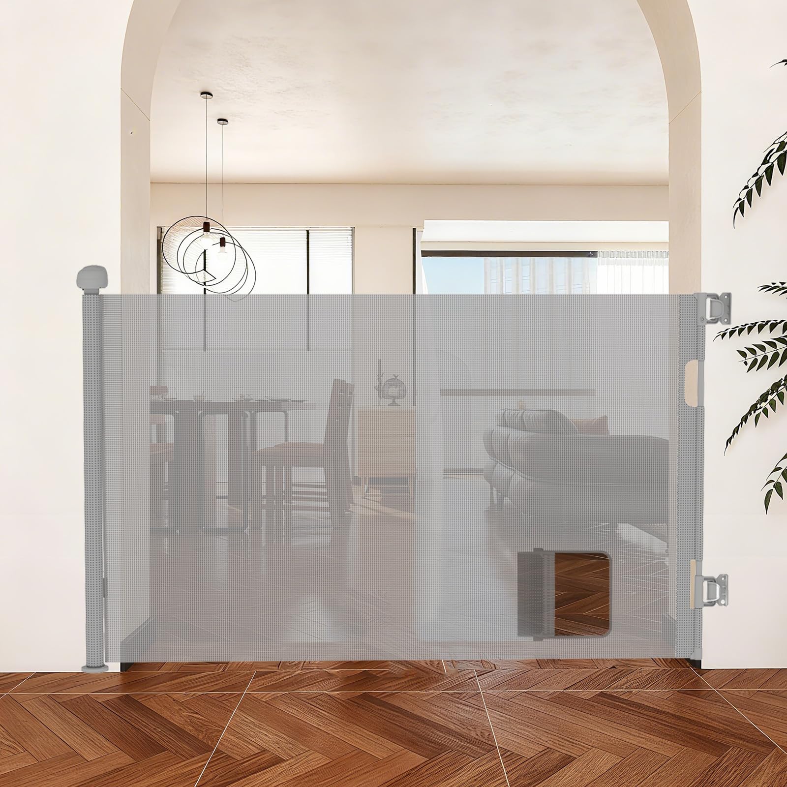 Barriera di sicurezza retrattile, scala per bambini da 0 a 180 cm, barriera retrattile per bambini, barriera di sicurezza arrotolabile per scale corridoio, interni ed esterni