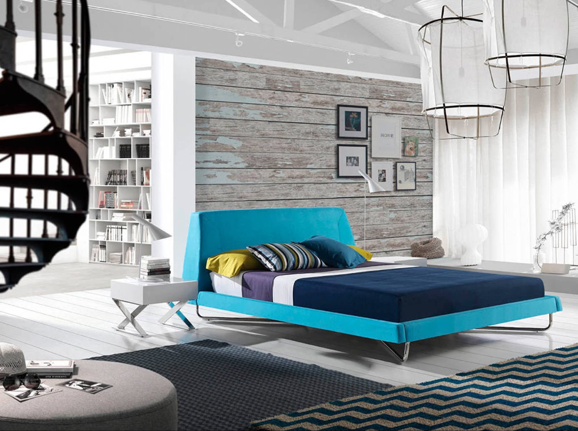 Mesita De Noche Moderna Con Acabado Blanco/dorado Con Cajón | Envío Gratis