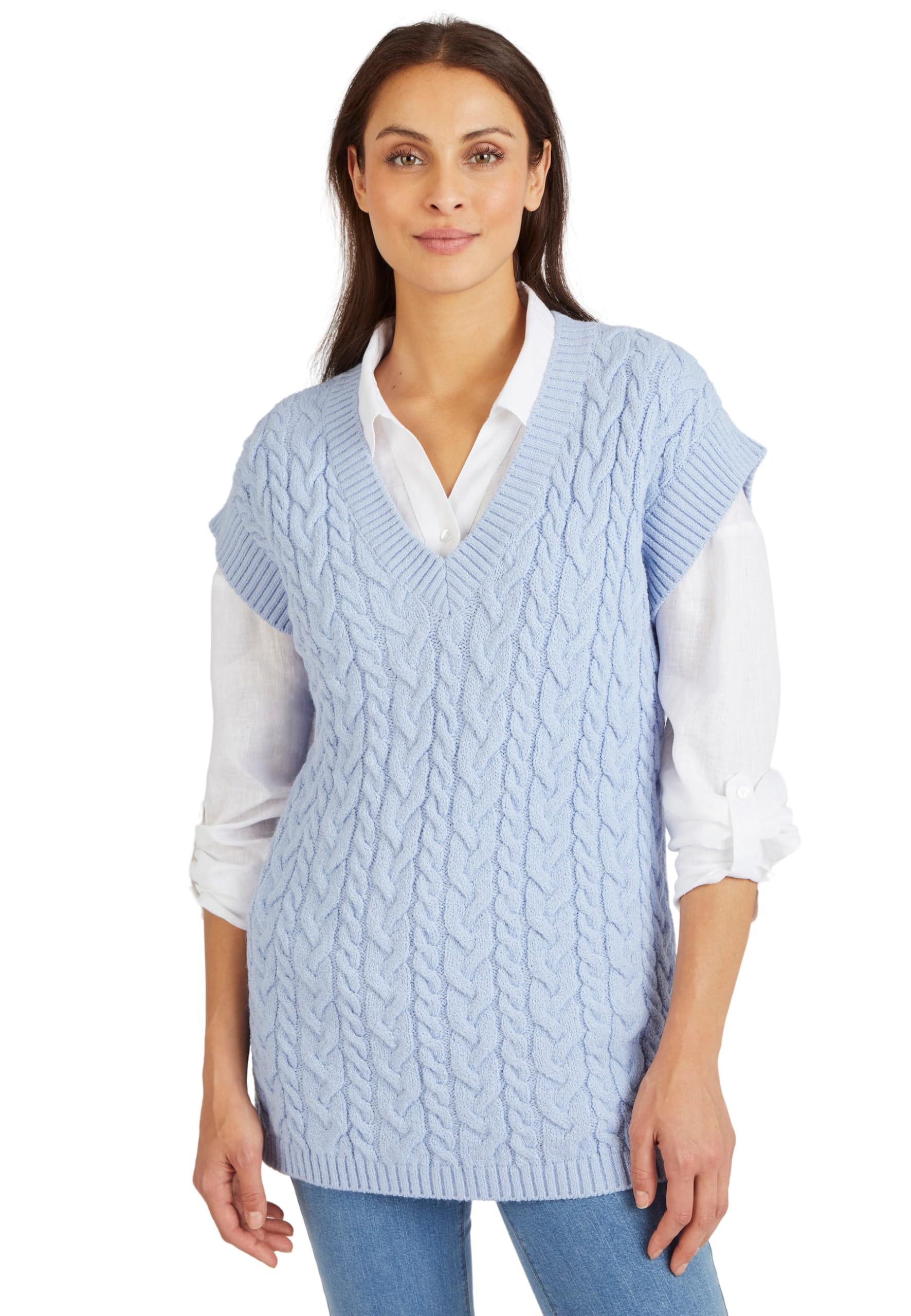Damart - Sleeveless Jumper, Mid Blue, 18/20
