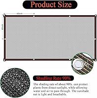 Vista 6 de Paño de sombra – Malla de malla para jardín con ojales, cubierta solar para pérgola, plantas de patio, invernadero, gallinero, tasa de sombreado