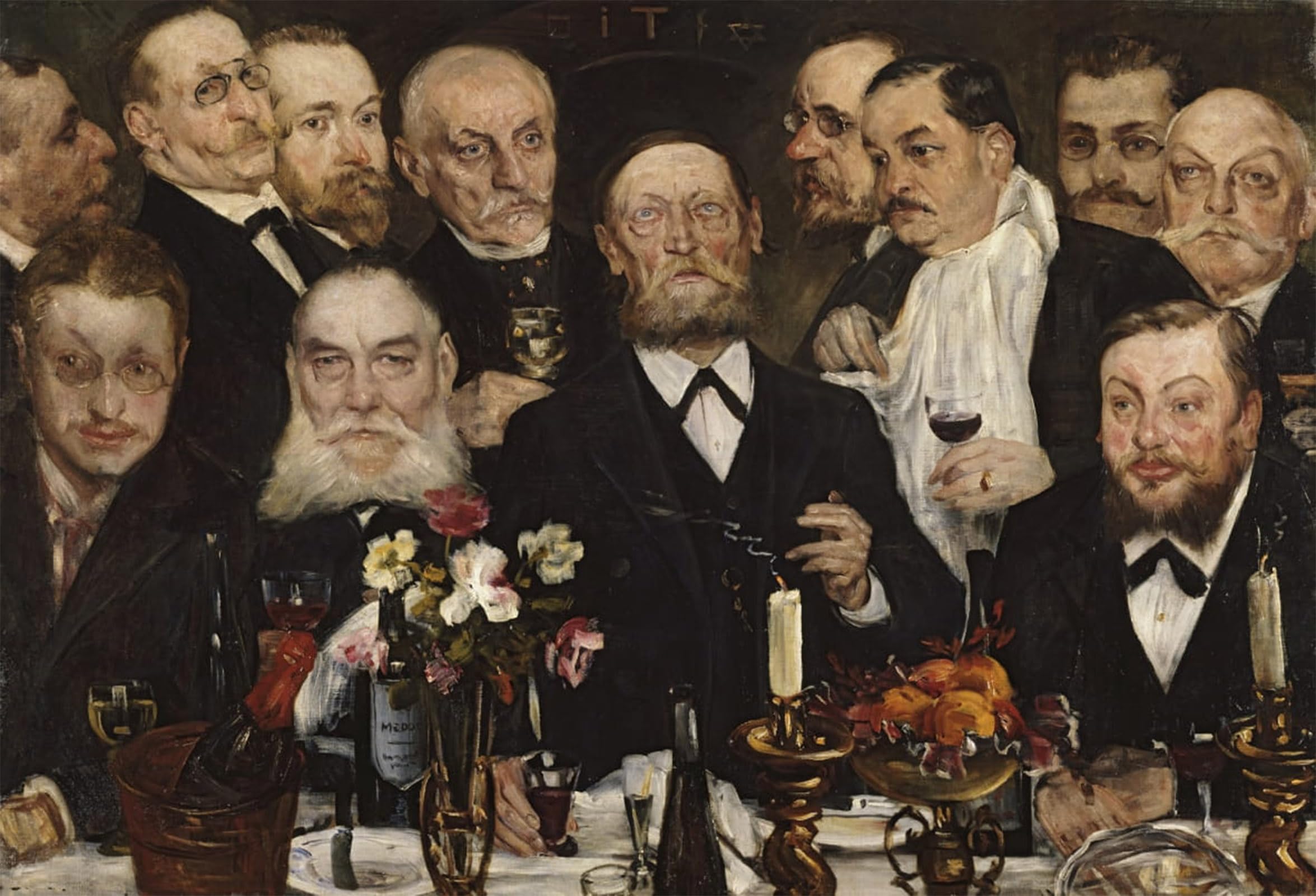 SERENDIPITP Vintage Picture Print on Canvas Wall Art Poster the Lodge Brothers by Lovis Corinth Artwork Print Poster for Wall Decor 60x90cm