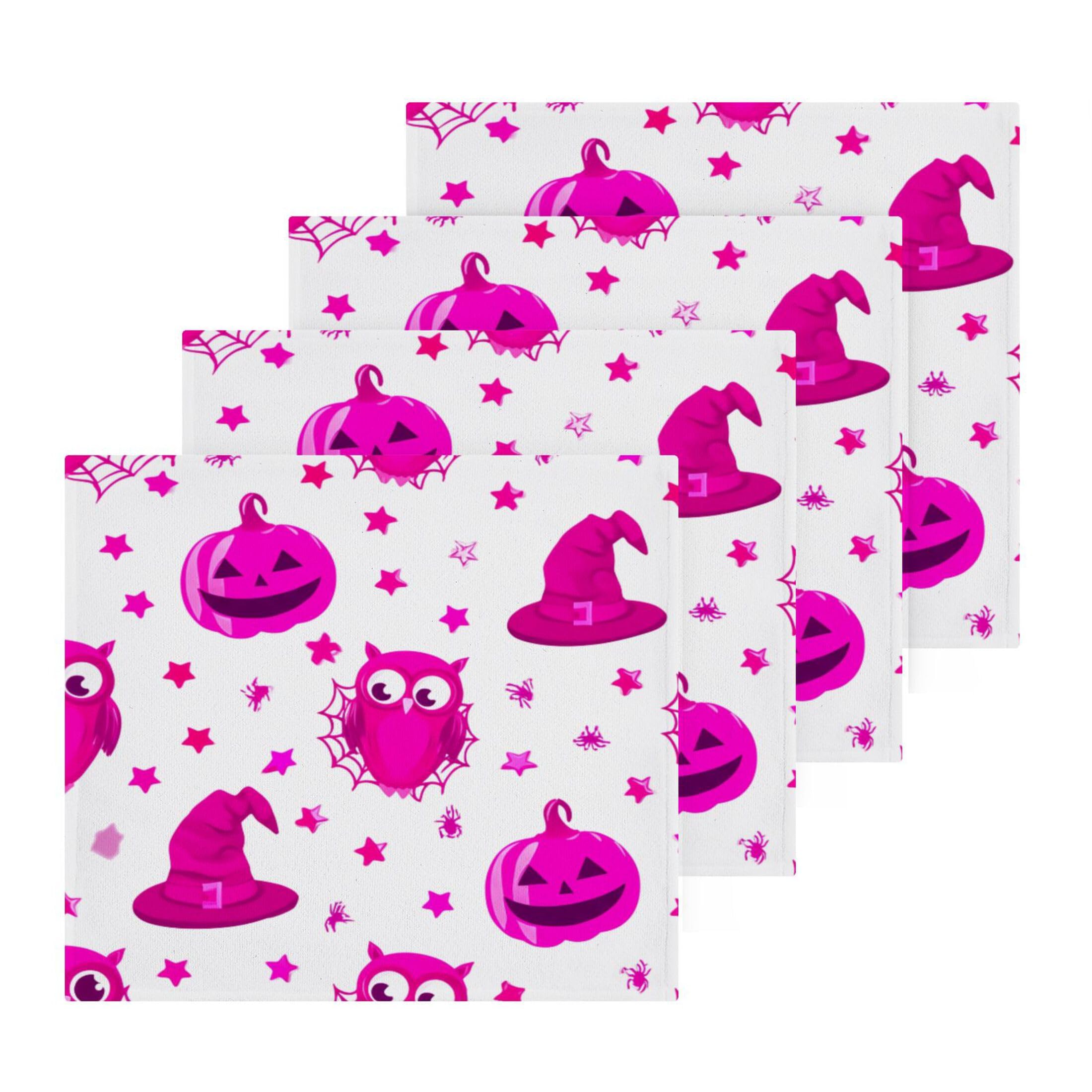 Kigai Pumpkins Owls 6 Pack Washcloths Cotton Soft Absorbent Skin Friendly Wash Cloths Fingertip Towels Machine Washable 12x12 in